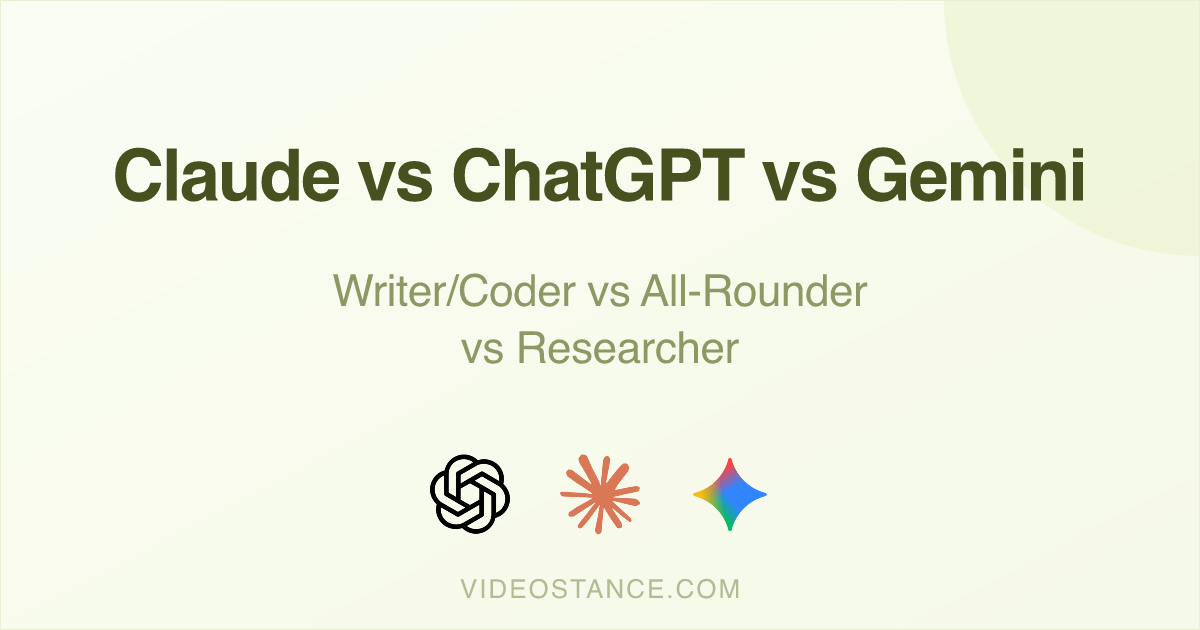 Claude vs ChatGPT vs Gemini: Writer, All-Rounder, or Researcher?